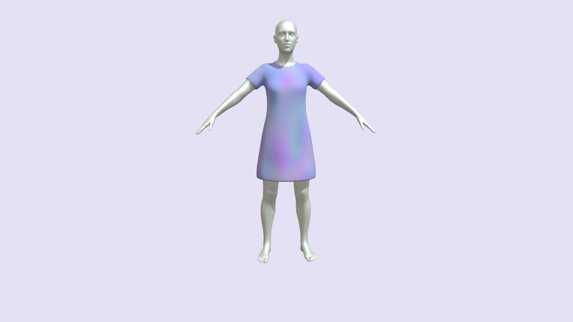 Skater TShirt Dress Download Free 3D model by geenee (geeneear