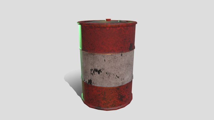 oil barrel 01 3D Model