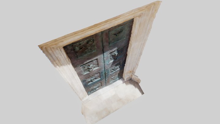 Entrance of The Cathedral of St. Stephen in Hvar 3D Model