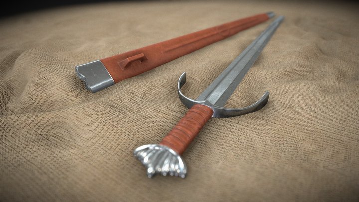 Hanwei Cawood Sword–AAA Hero Asset (Game-Ready) 3D Model