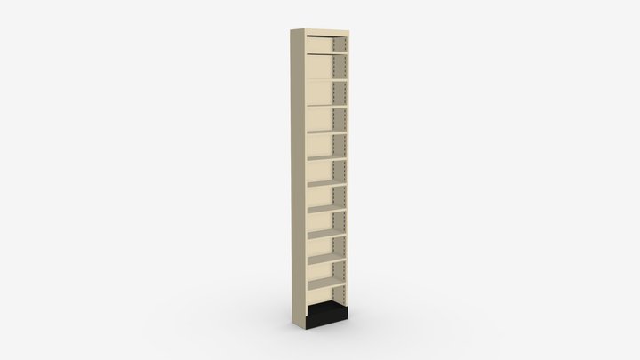 Store Pharmacy Metal Shelf End Unit 3D Model