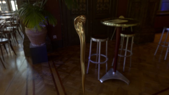 Golden Snake Staff 3D Model