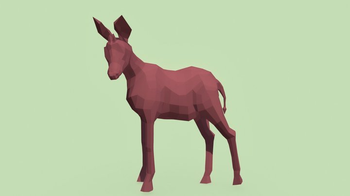 Low-poly Okapi 3D Model