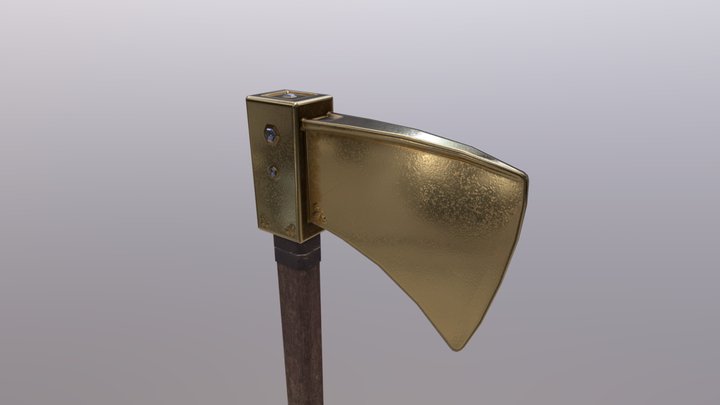 Axe Gold 3D Model