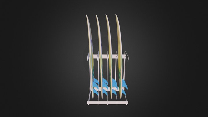 Alexey Surfboard Rack 3D Model