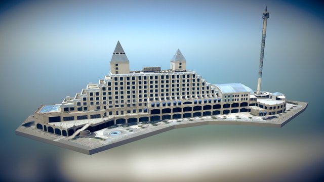 漁人碼頭福容飯店 (精修版) Fullon Hotel at Tamsui, Taiwan 3D Model