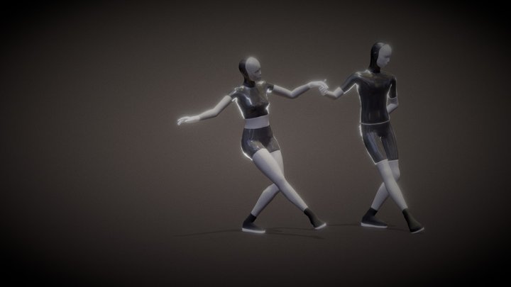 Medieval Spinning: 49 bpm couple dance animation 3D Model