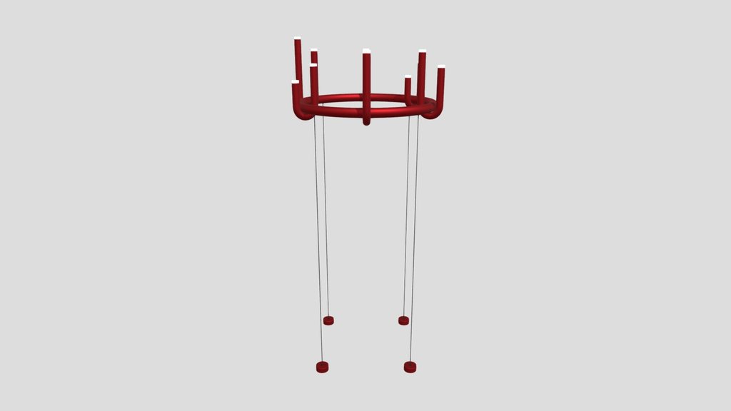 Novelty U Tube Pendant 60 12 Red