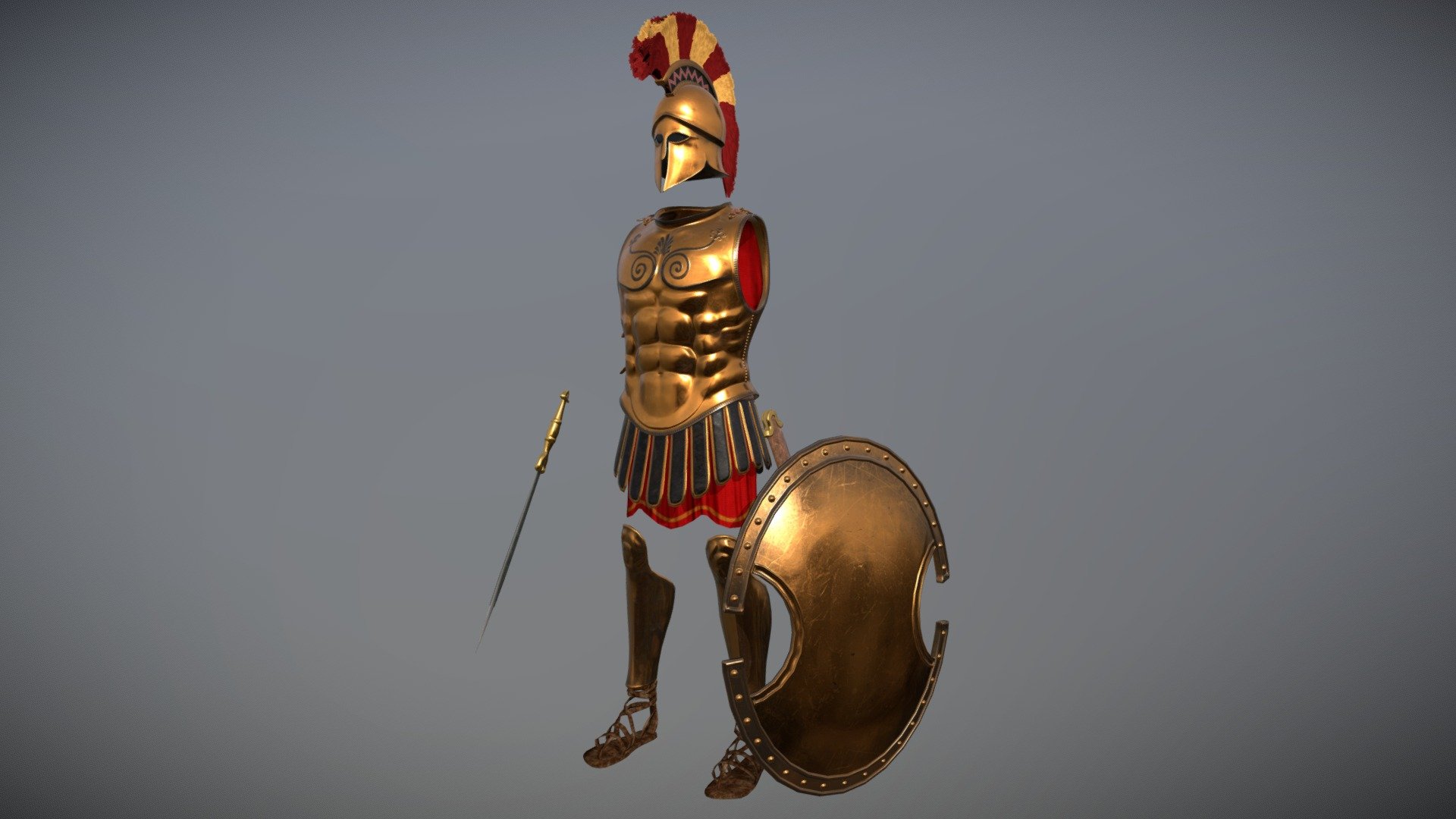 ancient spartan weapons and armor