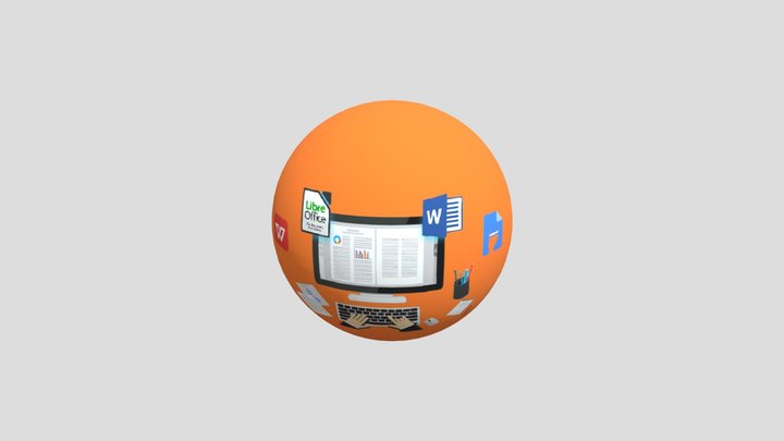 Word Processing 3D Model