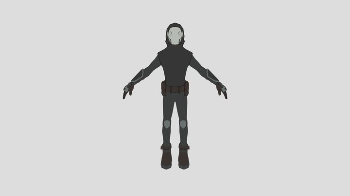 Stylized Si-fi assassin 3D Model