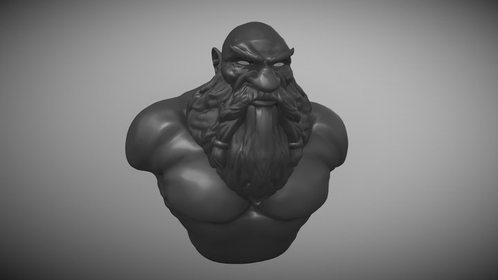 dwarf king1 decimated 3D Model