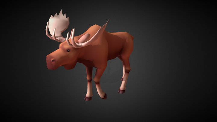 Toon Moose 3D Model