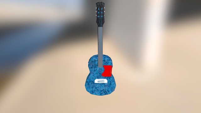 Guitarra Acustica Acabada 3D Model