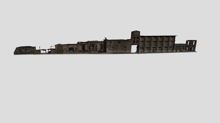 Eastern front view of KALAMARIS building complex 3D Model