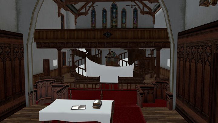 the evi nun 2 game scene 3D Model