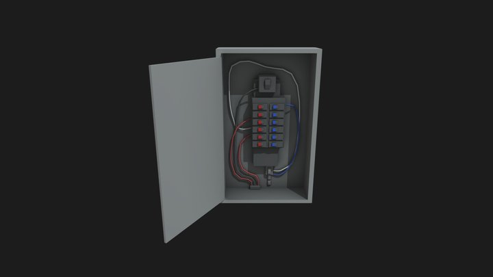 Electrical Breaker Box – Stylized Game Prop 3D Model