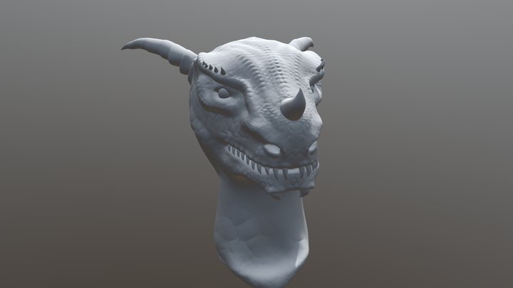 Argonian Head 3D Model
