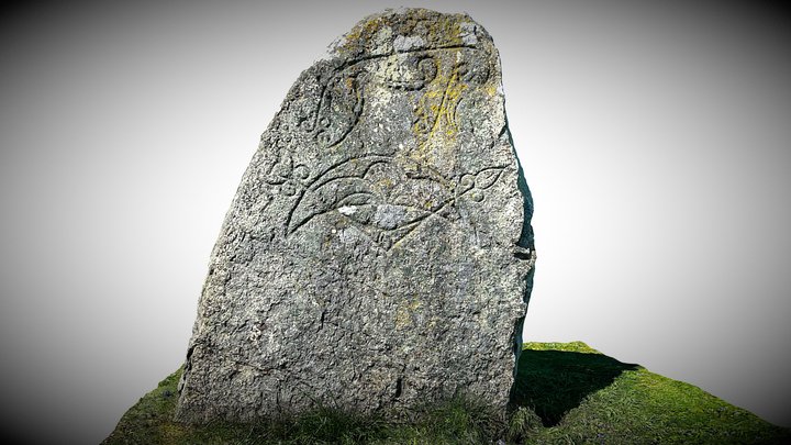 Broomend of Crichie Pictish Symbol Stone 3D Model
