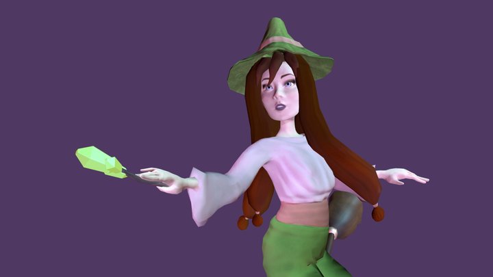 Minerva the Witch 3D Model