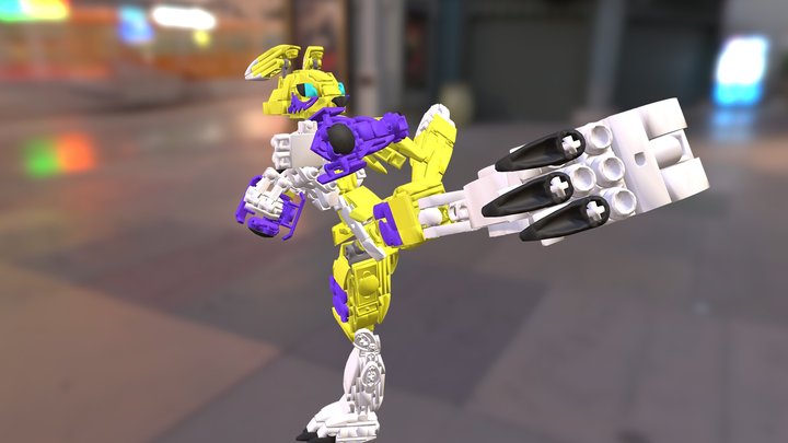 Renamon Made of LEGO 3D Model