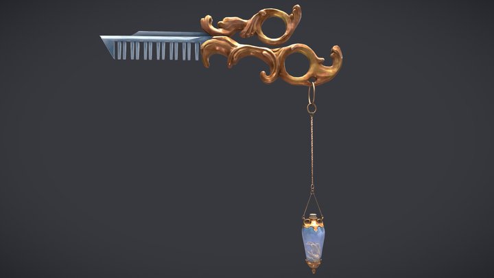 Fancy Scissors 3D Model