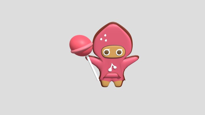 Strawberry cookie 3D Model