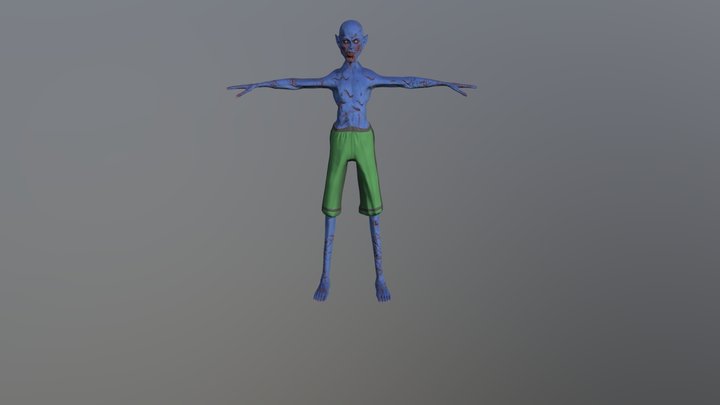 The Cursed Horror Character 3D Model