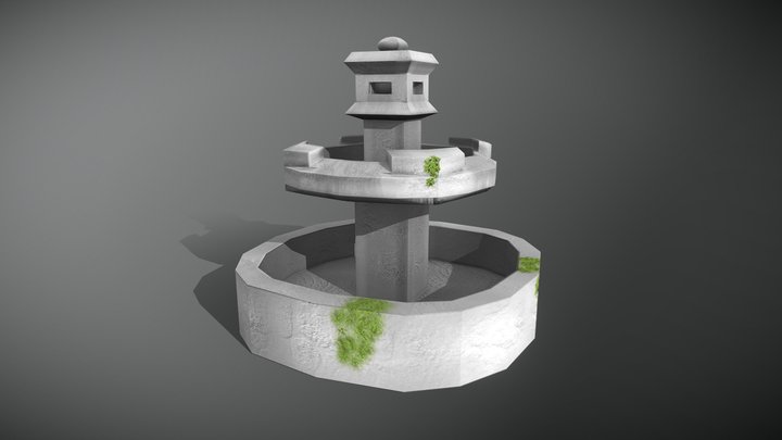Stone Fountain 3D Model