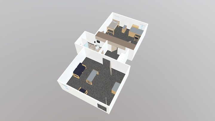 Suite One Room Large Single 3D Model