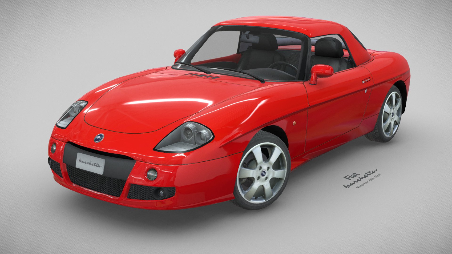 Fiat Barchetta Adria, 2003 - Buy Royalty Free 3D model by chr.peter  [d3d68e3] - Sketchfab Store