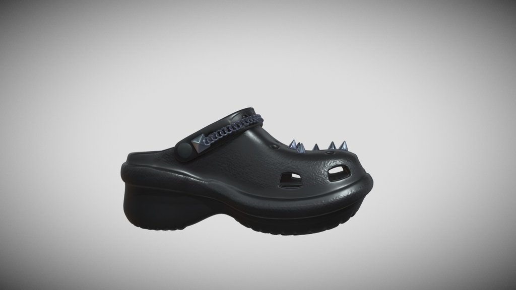 Crocs bae platform punk shoe in black