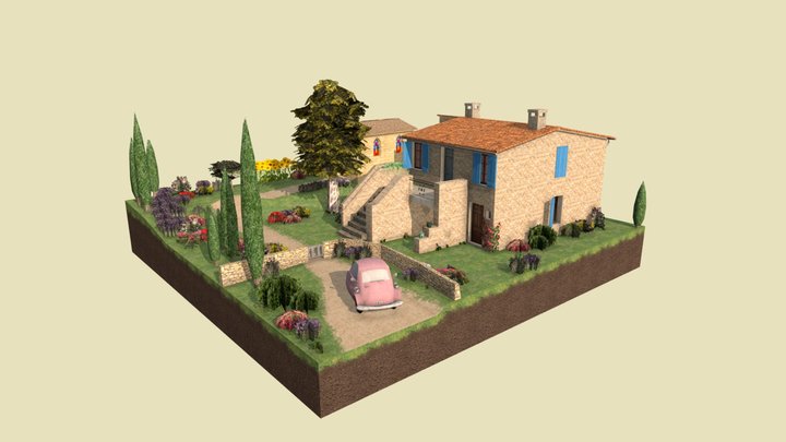 DAE Diorama - Grandma's house 3D Model