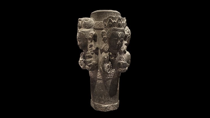 Four-Faced Linga Symbol of Shiva — Patan, Nepal 3D Model