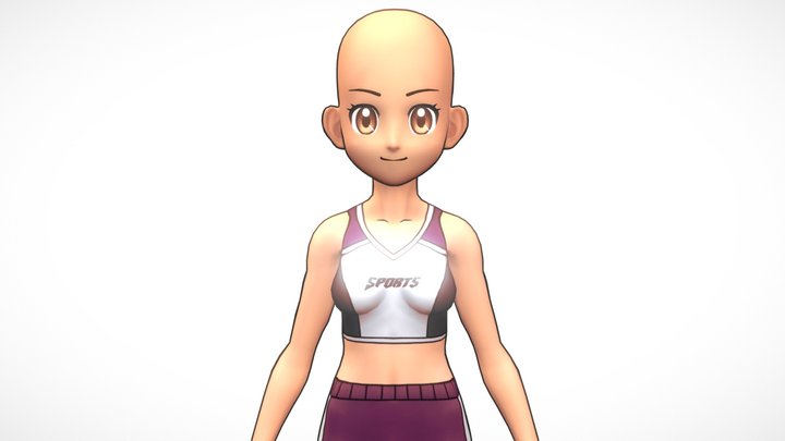 Anime Base Body Female - 01 3D Model
