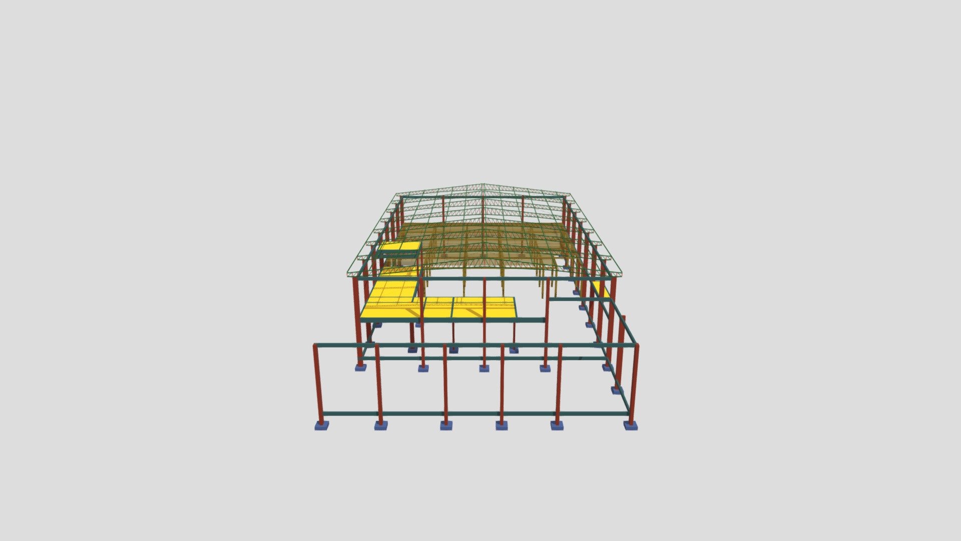ESTRUTURA DO GALPÃO EM 3D
