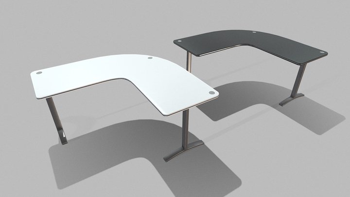 Corner desks 3D Model