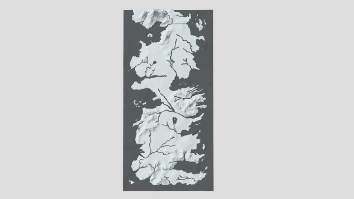 Westeros 3D Map From Game Of Thrones 3D Model