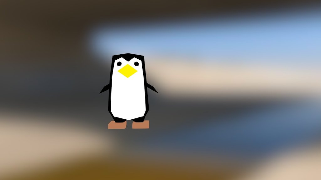 penguin low poly
