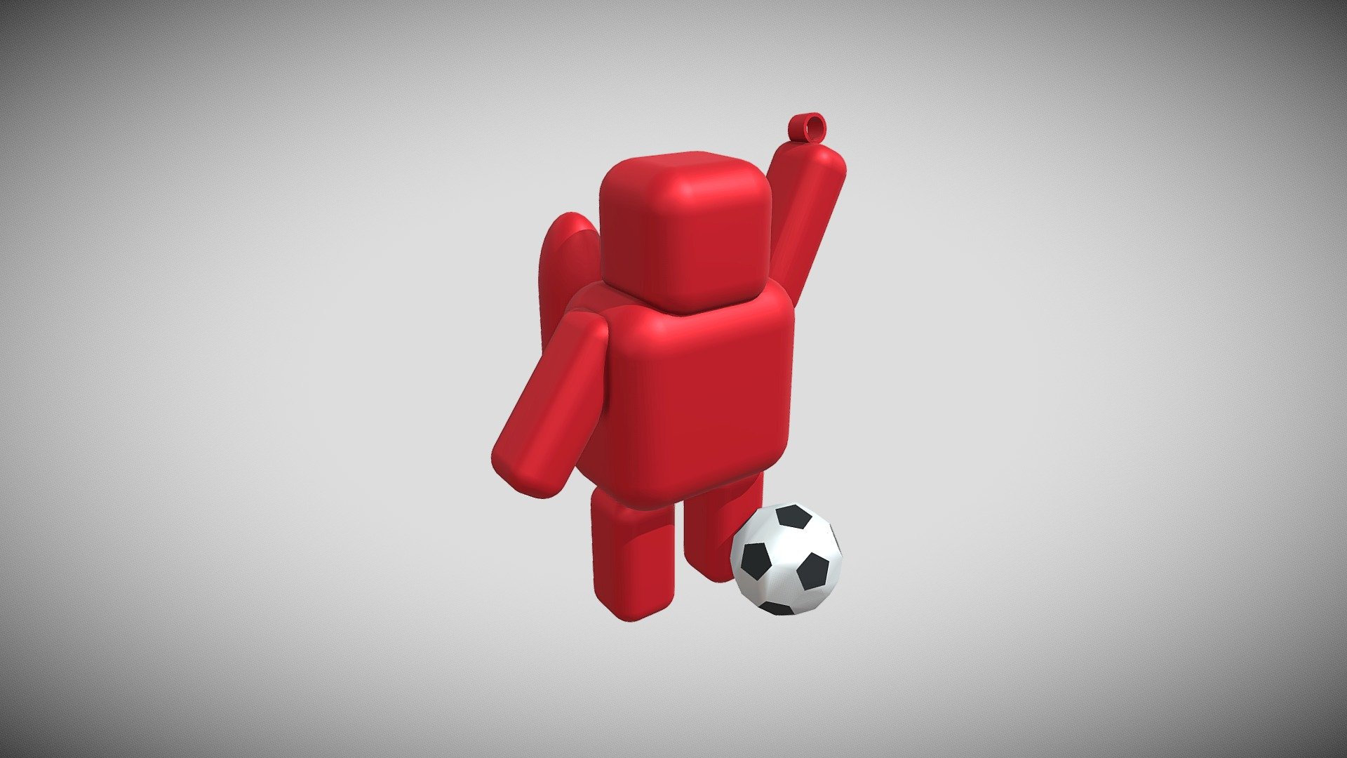 Soccer player keychain by: Joaquín Cohen