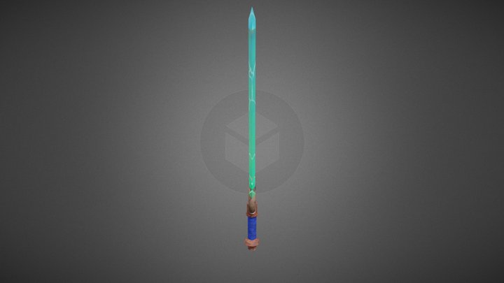 Water / Earth Elemental Cleaver 3D Model