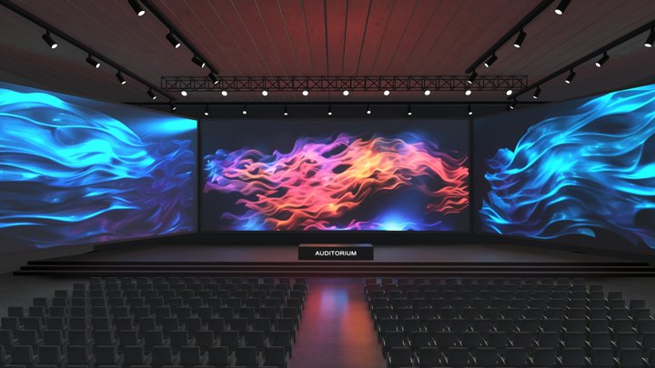 Event Stage | Auditorium | Baked 3D Model