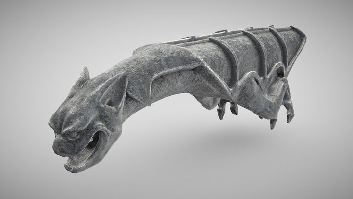 Waterspout Gargoyle "Vrykolakas" 3D Model