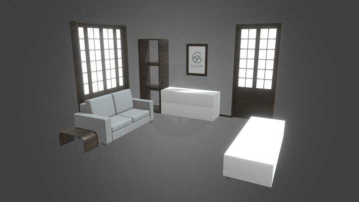 Simple Furniture Set 3D Model