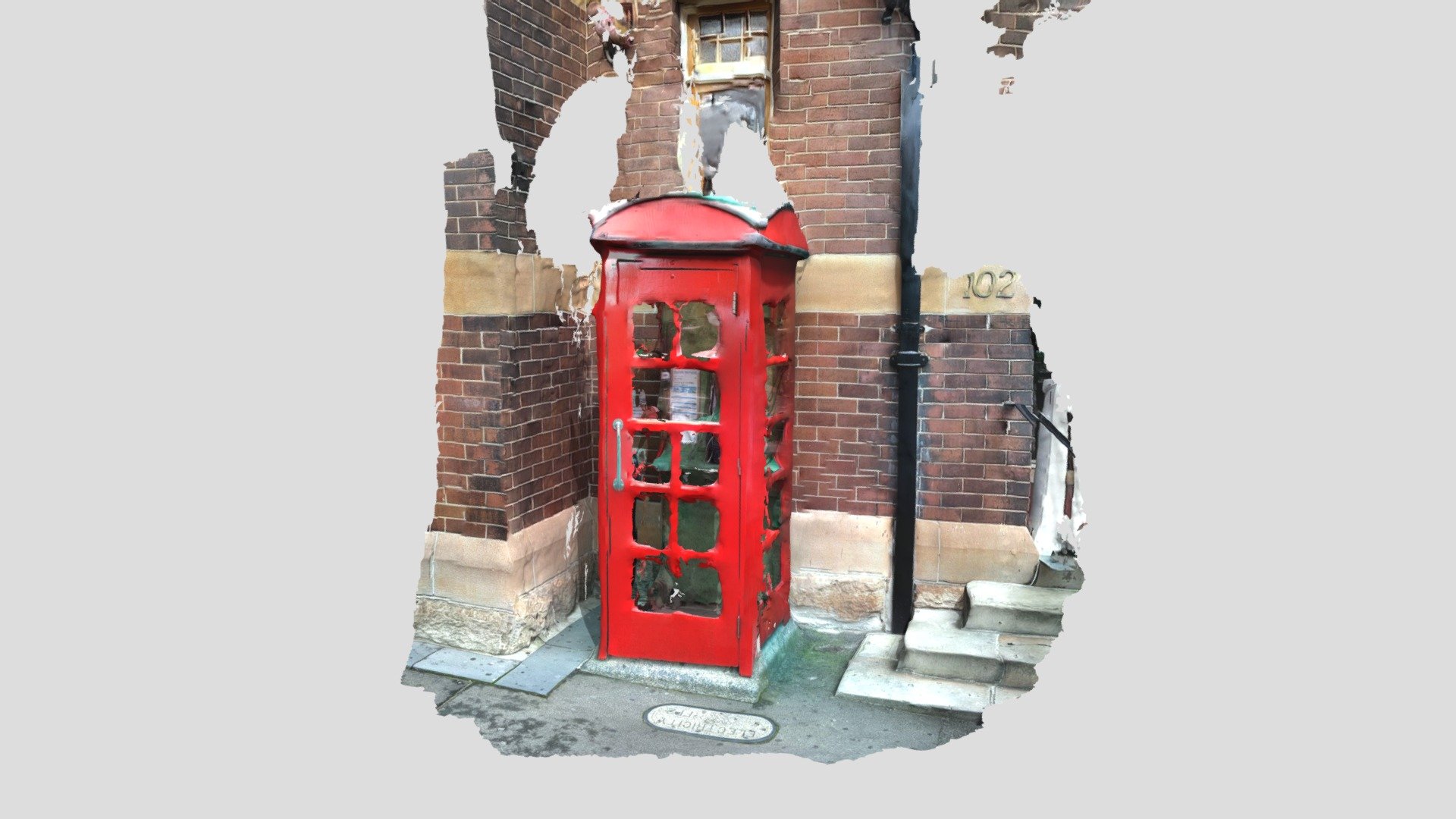 red phone booth-poly