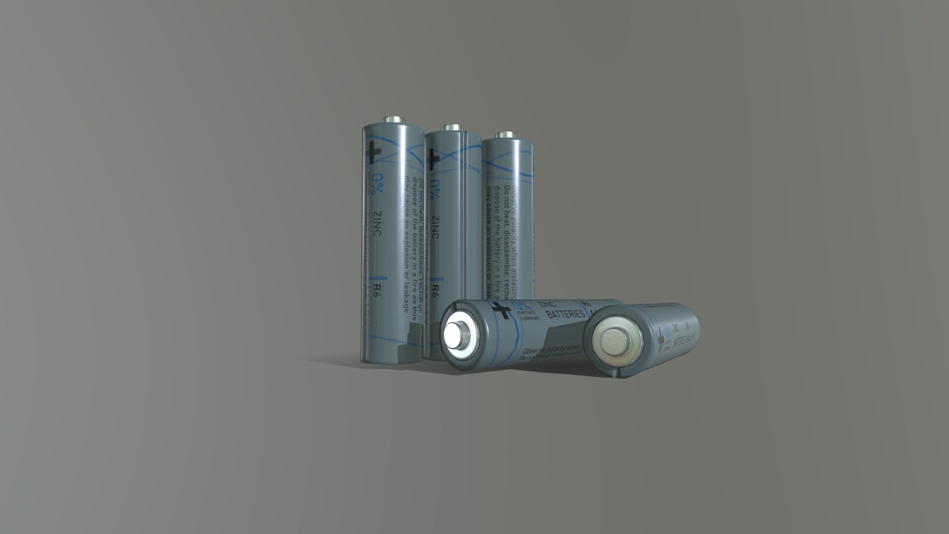 AA Battery Download Free 3D model by HusarL [d3e533b] Sketchfab