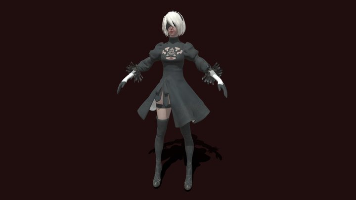 2B nier automata 3D Model