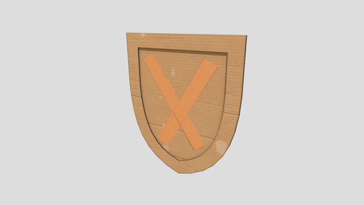 Cardboard Shield △184 3D Model