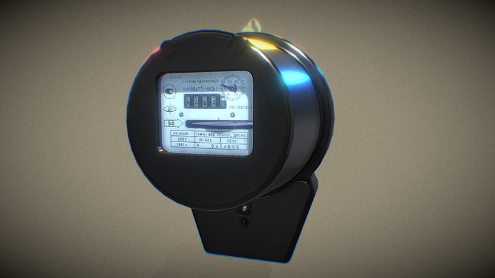 A soviet electricity meter. 3D Model