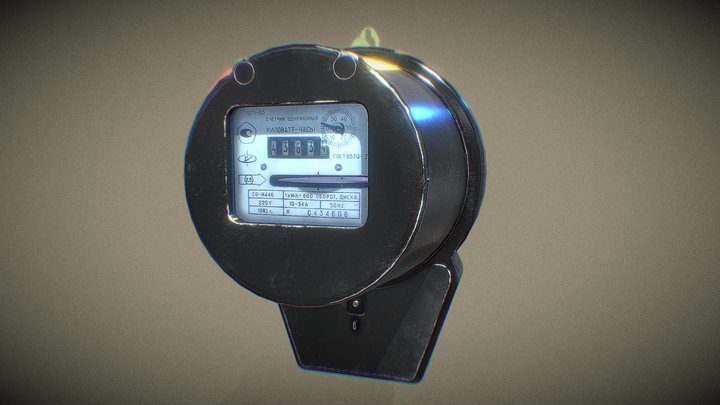 A soviet electricity meter. 3D Model